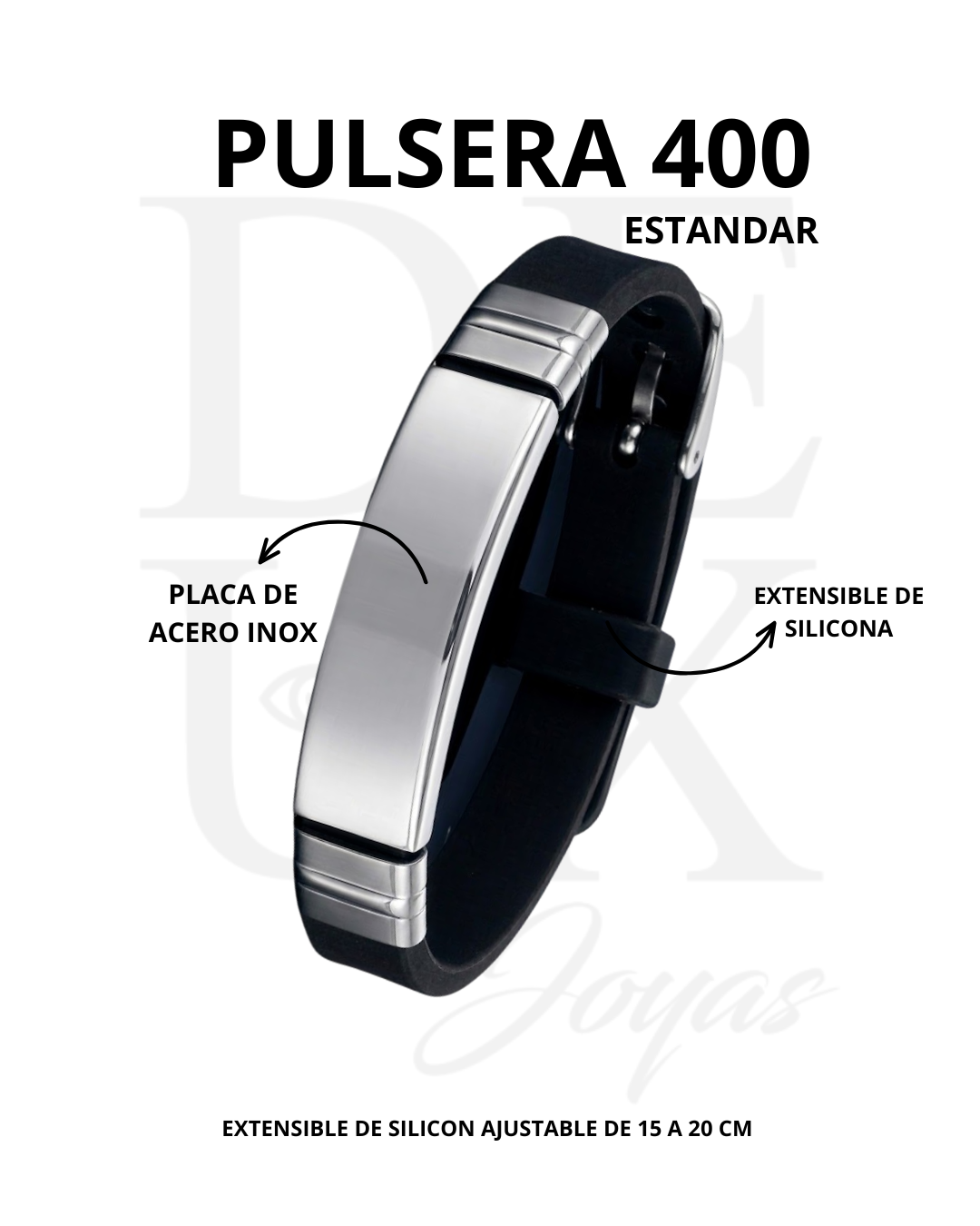 PULSERA MOD. 400 - ESTANDAR - NEGRO