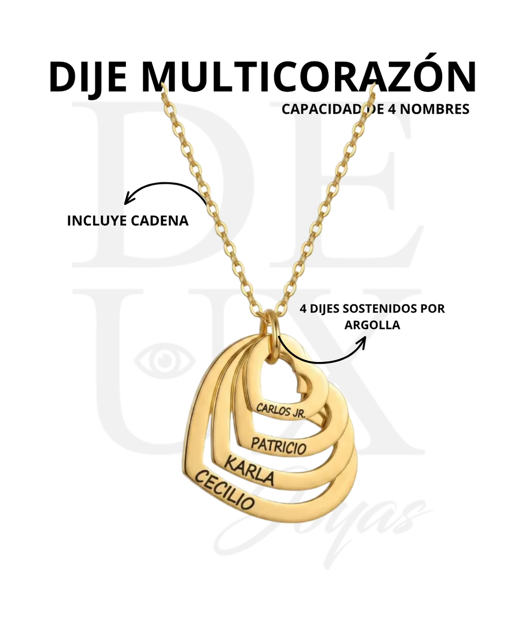 DIJE 4 CORAZONES