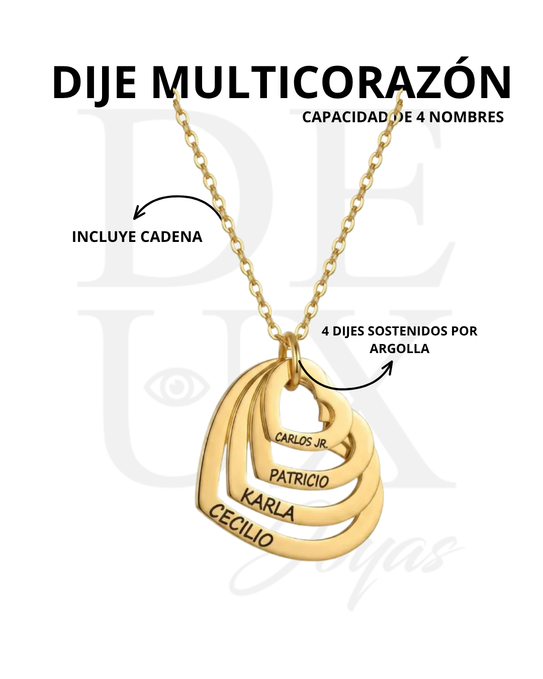 DIJE 4 CORAZONES