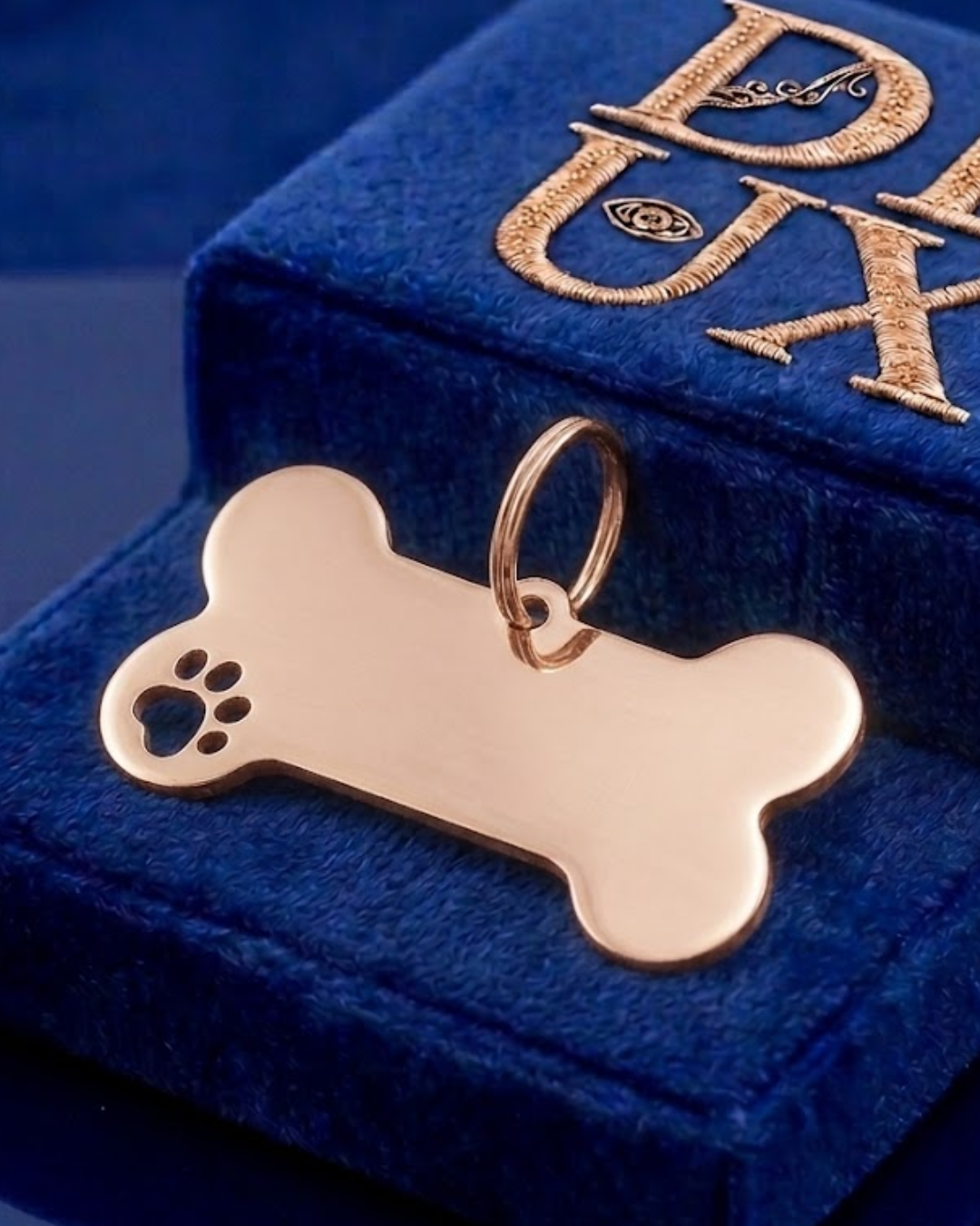 PLACA HUESO XL - GOLD ROSE