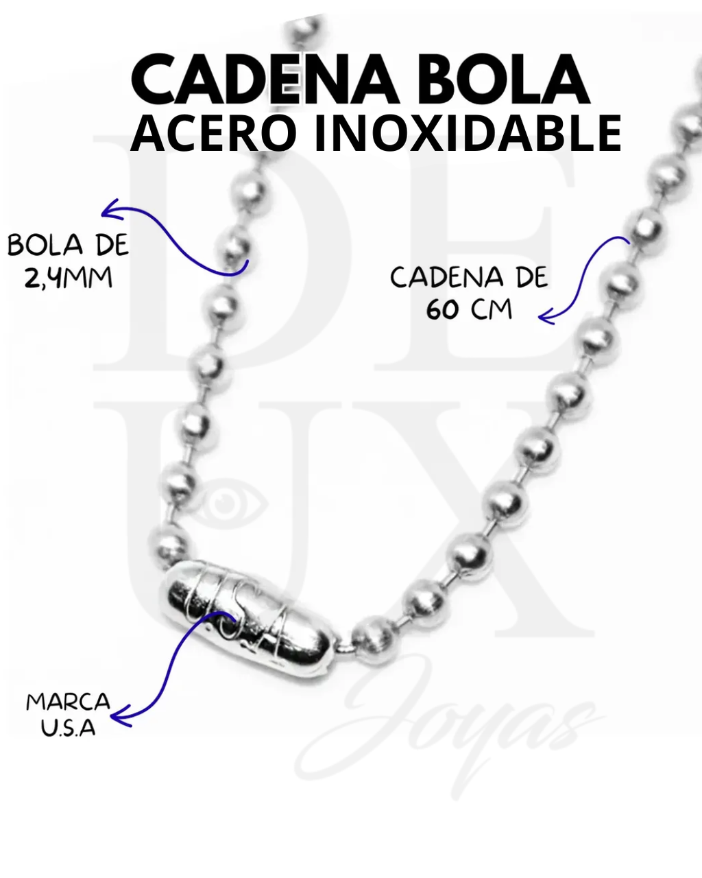 CADENA BOLA - U.S.A - 50PZAS