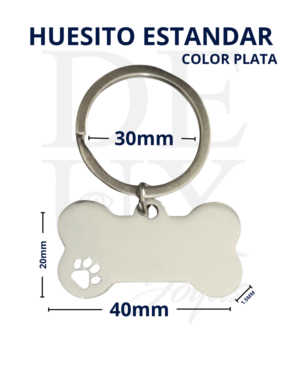 HUESITO ESTANDAR - COLOR SILVER