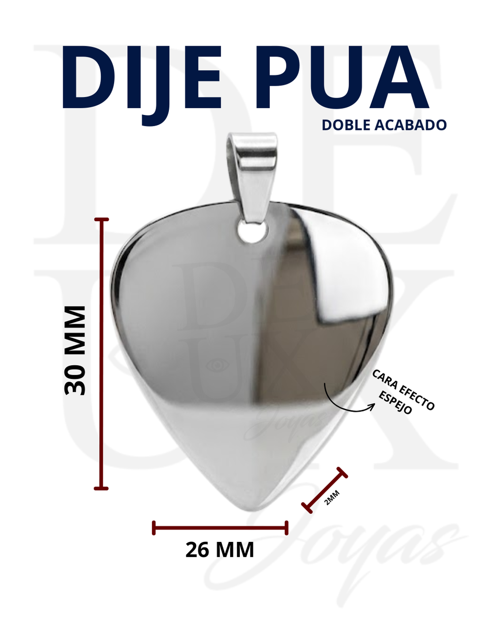 DIJE PUA - ACABADO DOBLE