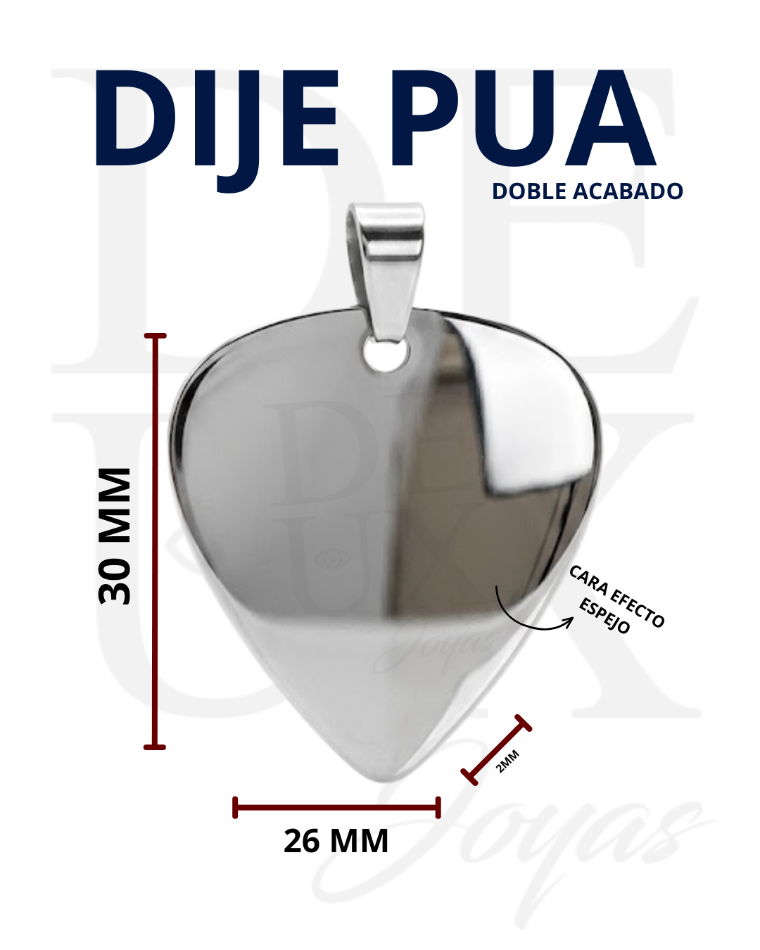 DIJE PUA - ACABADO DOBLE