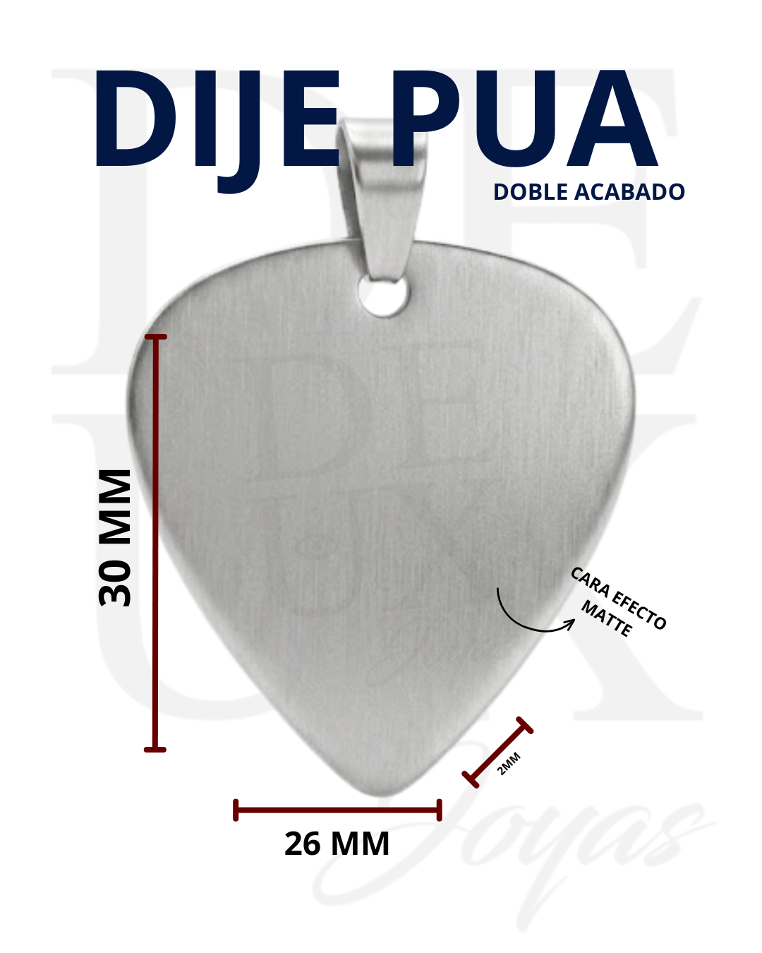 DIJE PUA - ACABADO DOBLE