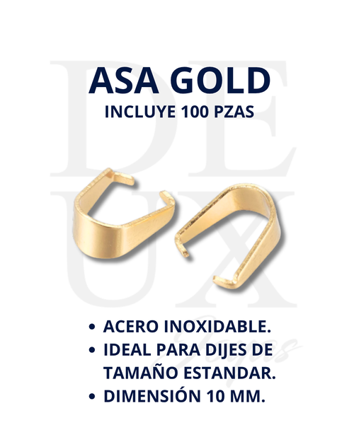 ASA DE PRESSION | COLOR DORADO | 100 UNIDADES
