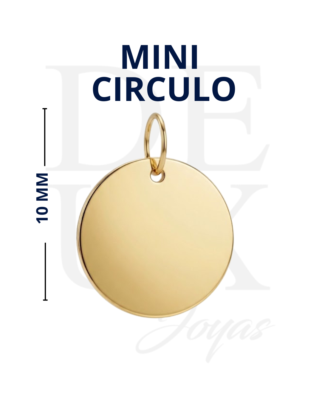 DIJE CIRCULAR MINI | COLOR DORADO | 100 PZAS