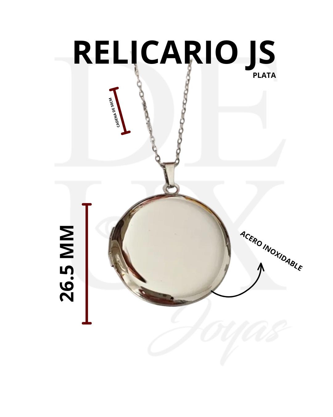 RELICARIO MOD.JS - PLATA