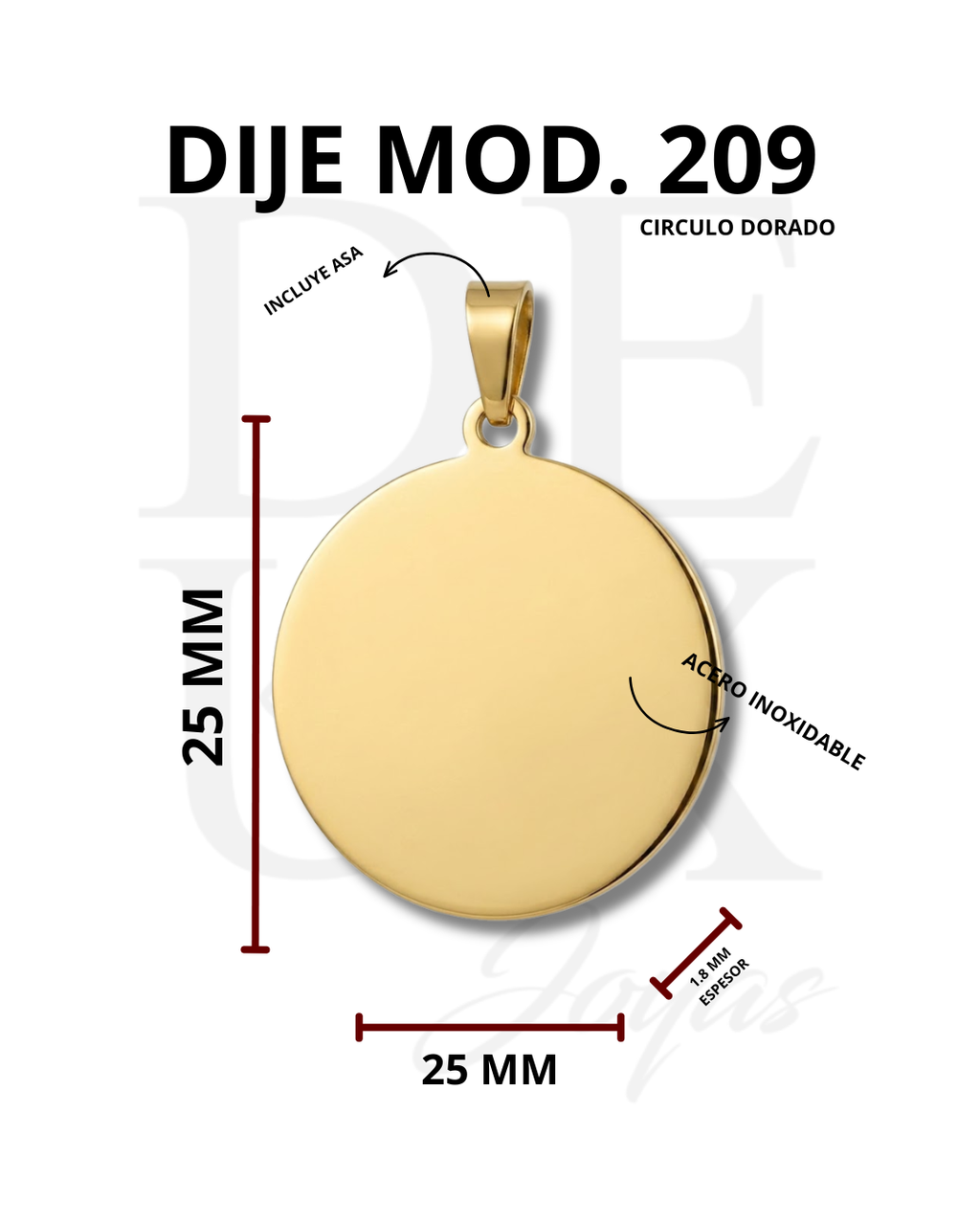 DIJE CIRCULAR -MOD.209 - GOLD