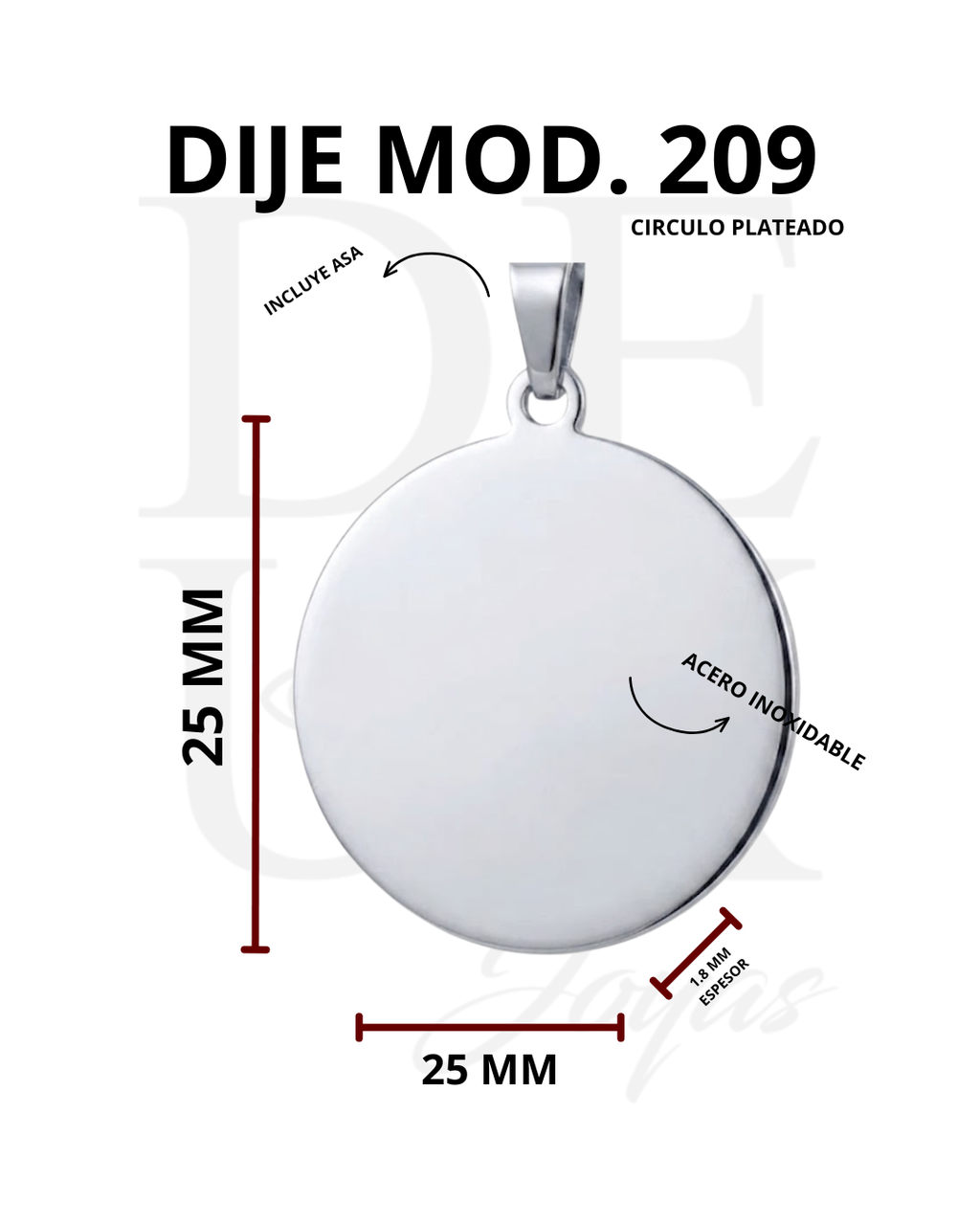 DIJE CIRCULAR -MOD.209 - SILVER