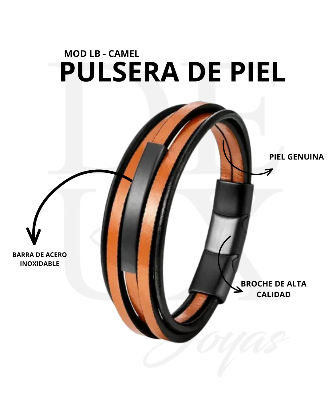 PULSERA DE PIEL - CAMEL