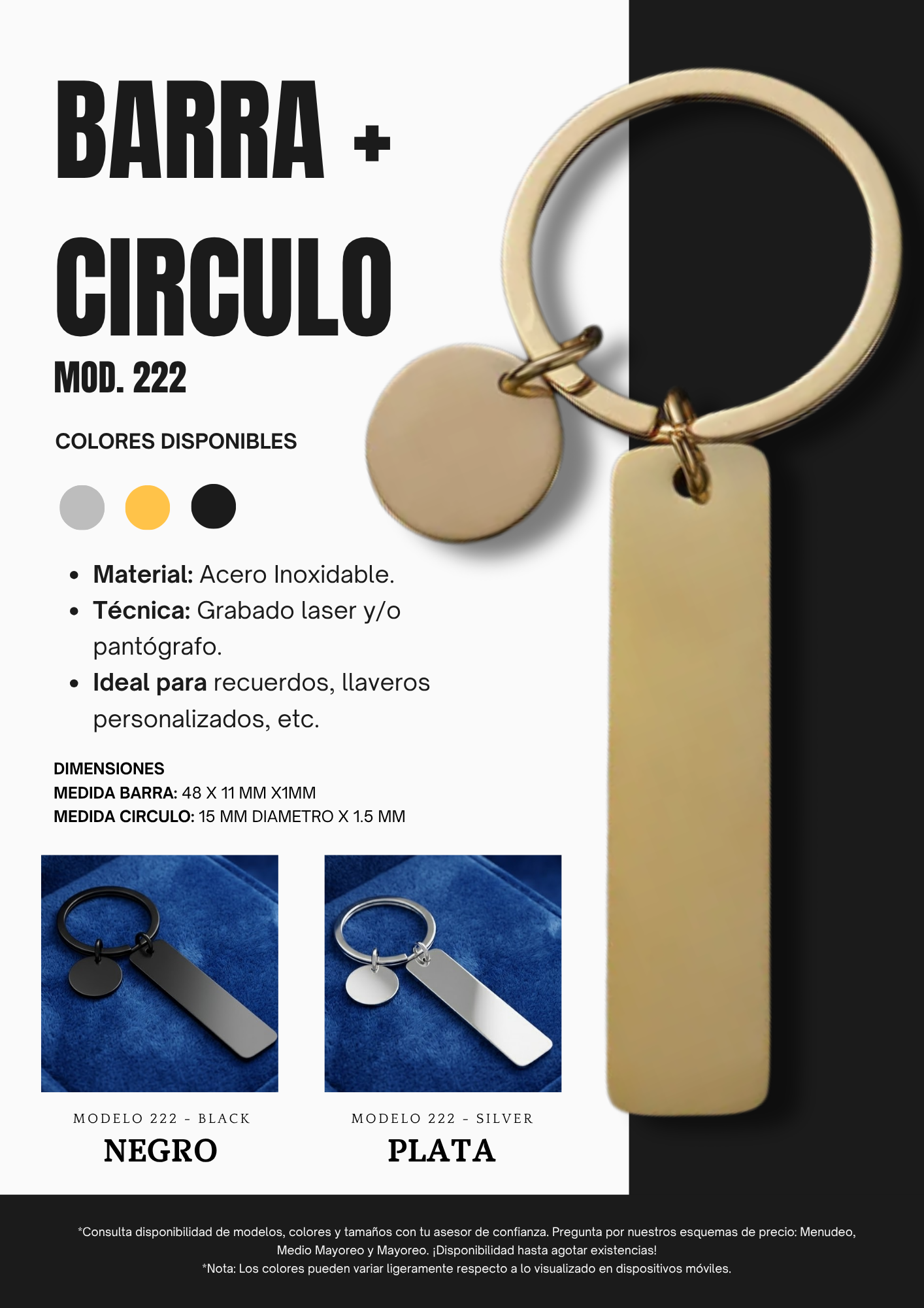 LLAVERO 222 - BLACK