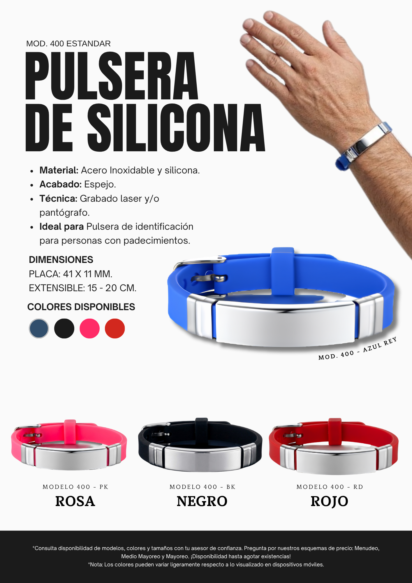 PULSERA MOD. 400 - ESTANDAR - AZUL