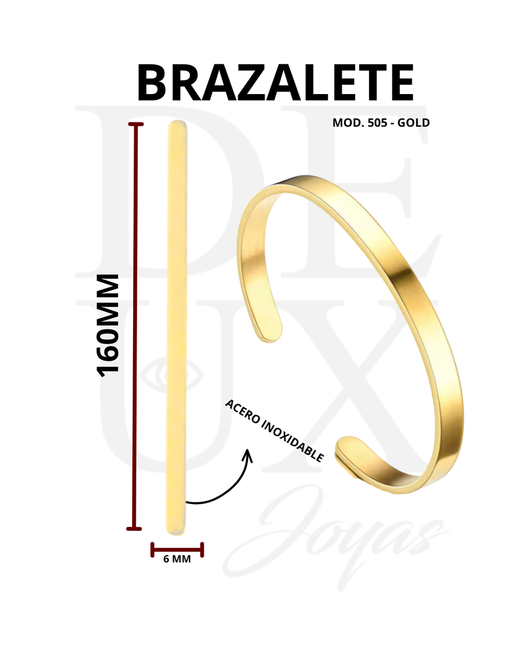 BRAZALETE PLANO MOD. 505 | COLOR DORADO