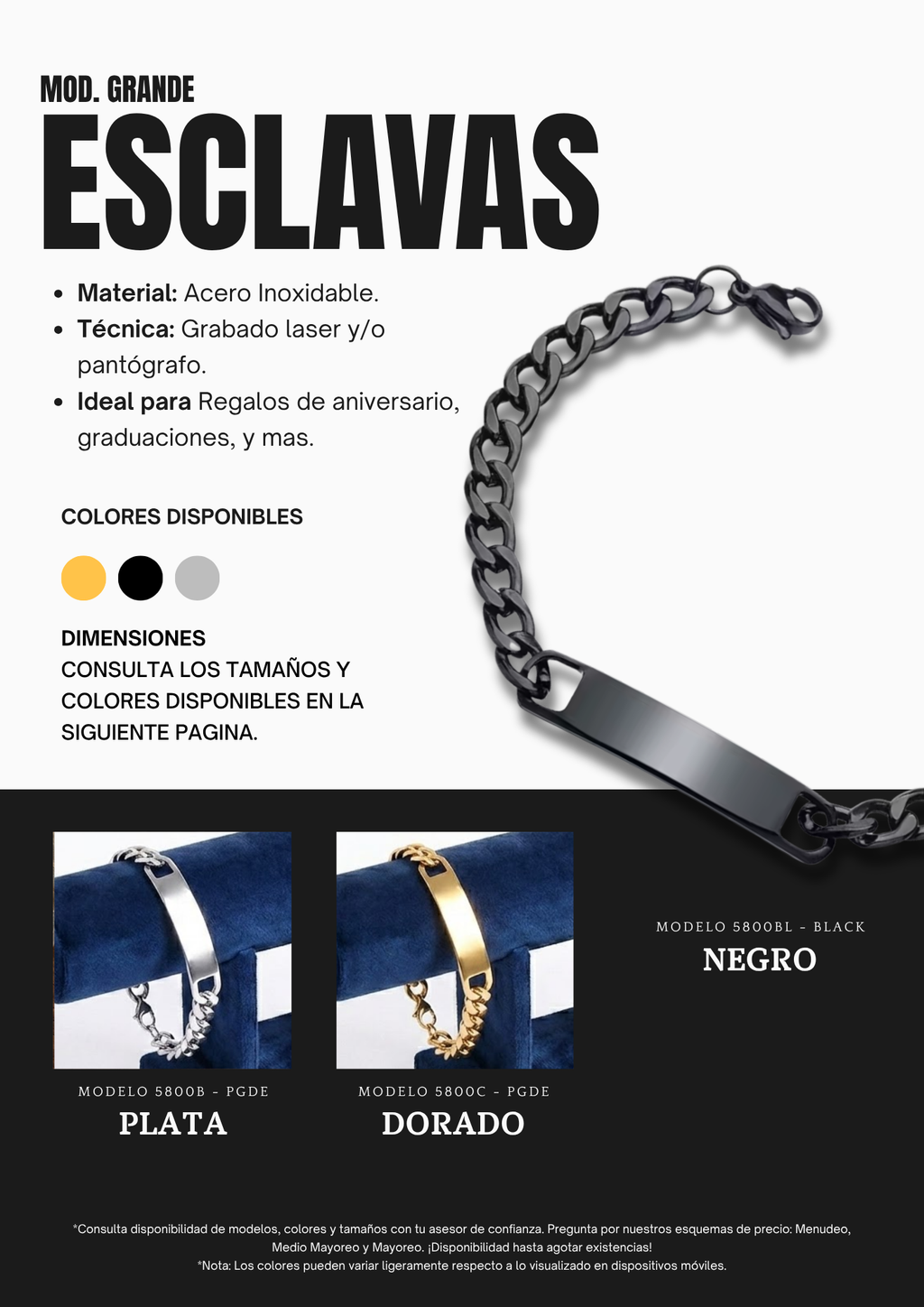 ESCLAVA MOD. 5800 - PLATA