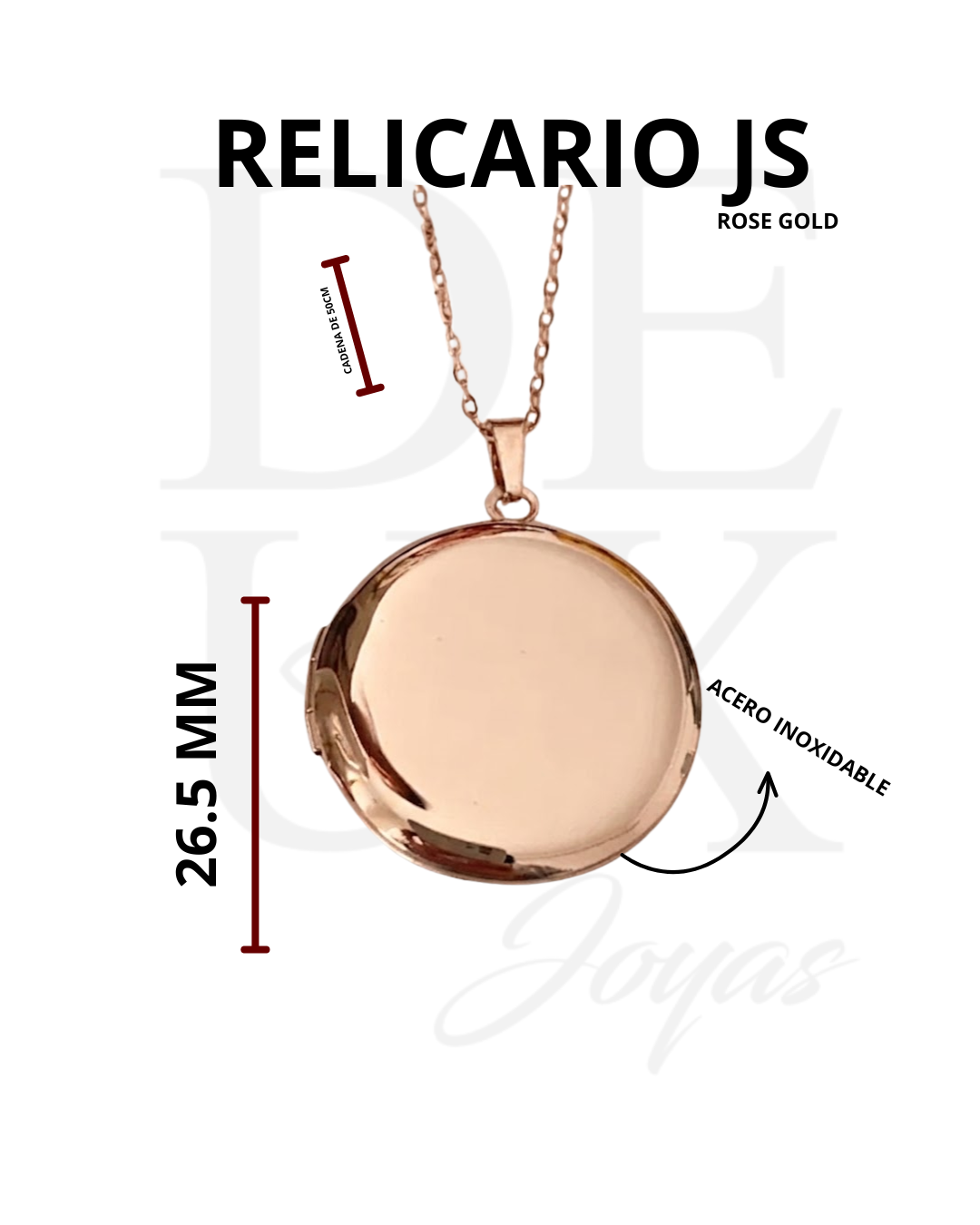 RELICARIO MOD.JS - ROSE GOLD