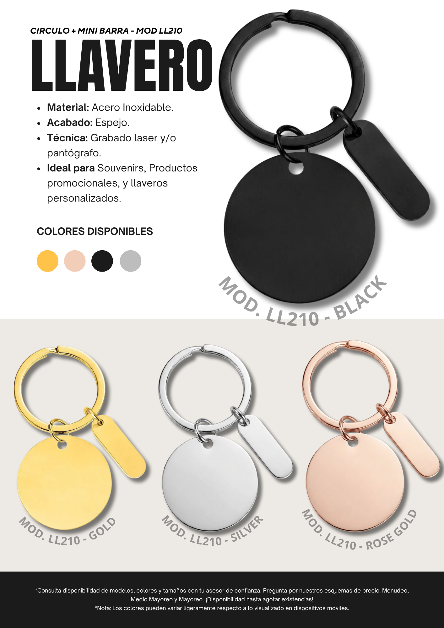 LLAVERO LL210 - BLACK