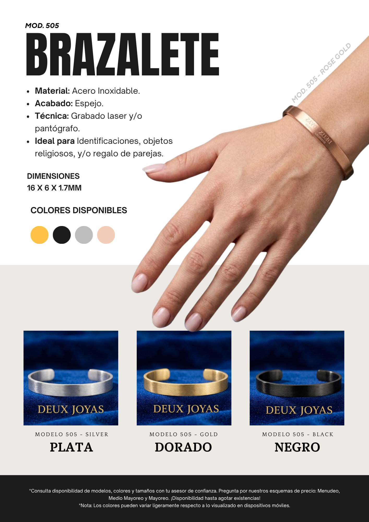 BRAZALETE MOD. 505 - BLACK