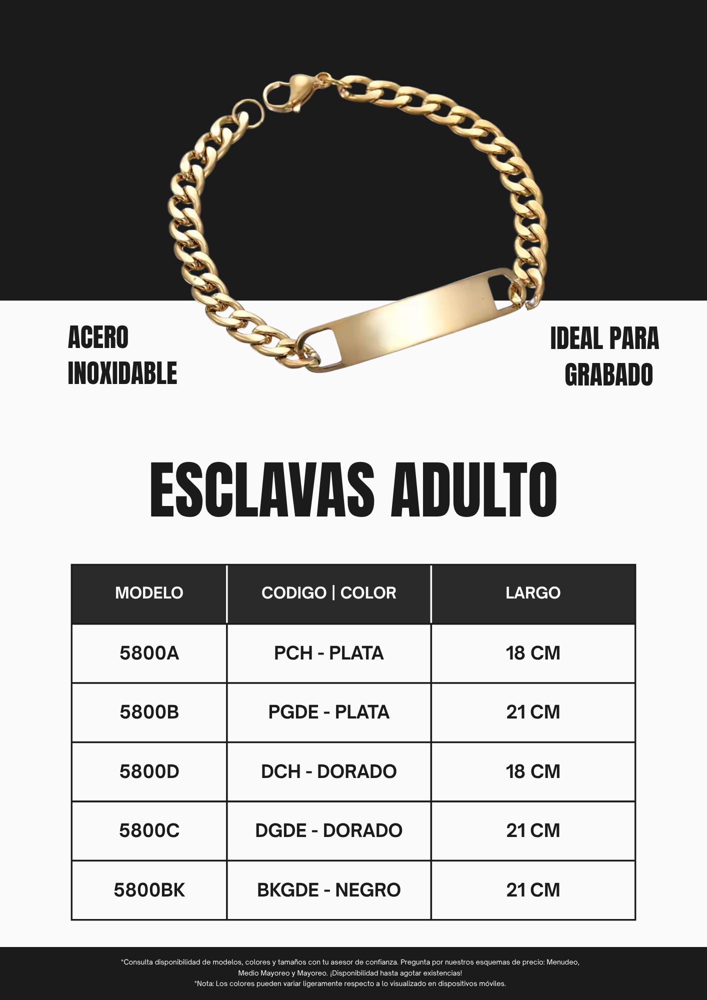 ESCLAVA MOD. 5800 - GOLD